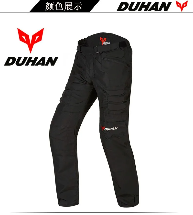 DUHAN D02 мужские мотоциклетные наколенники защитные штаны 600D Оксфорд мотокроссы мотоциклетные брюки с наколенниками