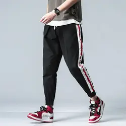 Idopy 2019 новые модные однотонные брюки мужские облегающие повседневные уличные брюки с боковыми полосатыми джогерами для мужчин