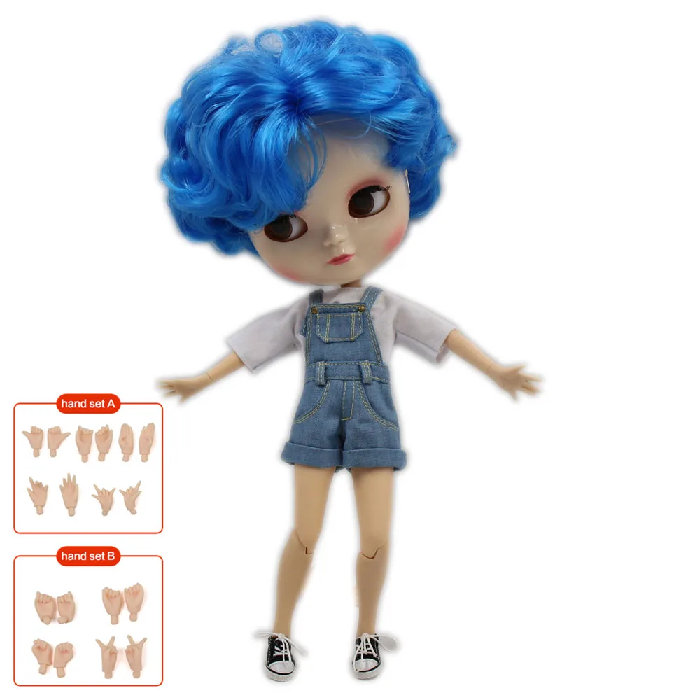 ICY DBS BJD 1/6 шарнирное тело 30 см кукла, синие короткие волосы, в том числе ручной набор AB подарок для девочек, как кукла Neo blyth. No. BL6208