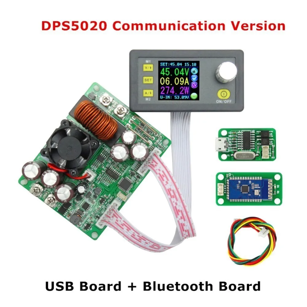 DPS5020 Постоянное Напряжение Ток понижающий связь цифровой источник питания понижающий преобразователь напряжения ЖК-вольтметр 50 в 20A