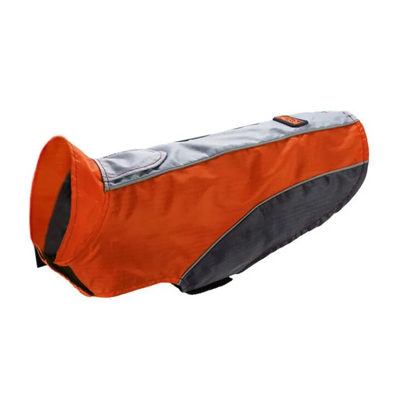 Спортивная зимняя куртка для больших собак, дышащий водонепроницаемый дождевик для питомцев, теплое пальто для маленьких собак, регулируемая волшебная лента, одежда - Цвет: Orange