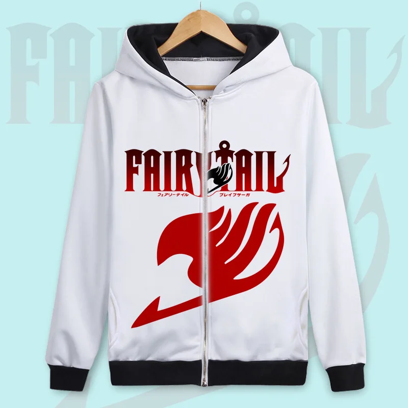 

Fairy Tale Lucy Japan Anime Men Women Hooded Pullover Sweatshirt Boys Girls Zipper Coat Spring Autumn Tops Cosplay