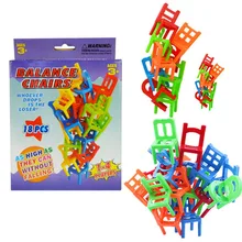 Детские пластиковые складывающиеся балансировочные стулья, детские мини-маленькие настольные мебель для комнаты, Детские ролевые игры, Классические обучающие игрушки