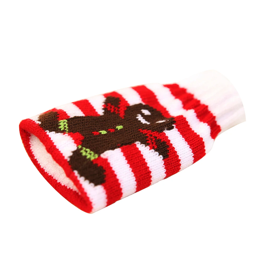 

1 PC Wine Bottle Set Christmas Decoration Supplies Candy Gift Bag Christmas Knitting Stocking for Table Christmas Beer