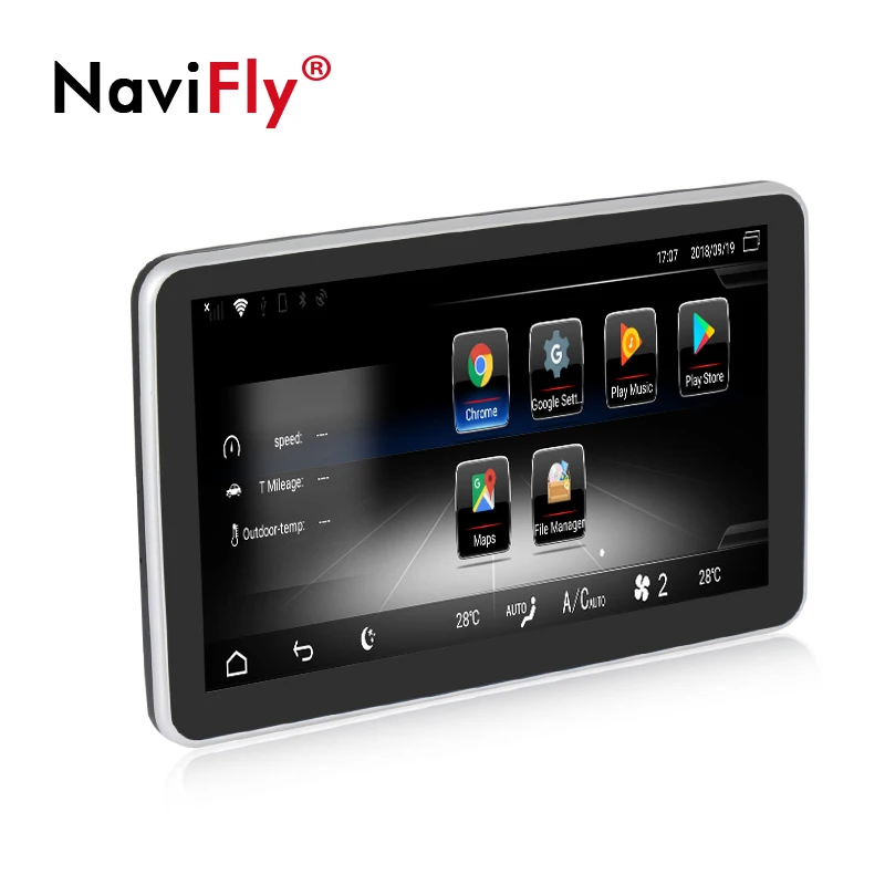 Cheap NaviFly 9 inch 3GB+32GB 4G LTE Android 7.1 car gps multimedia player for Mercedes Benz C Class W204 2008-2010 WIFI Bluetooth 5