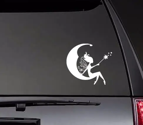 

Fairy Casting Magic In The Moon Car Body Stickers Window Door Decal Funny Top Quality Waterproof ZP0213