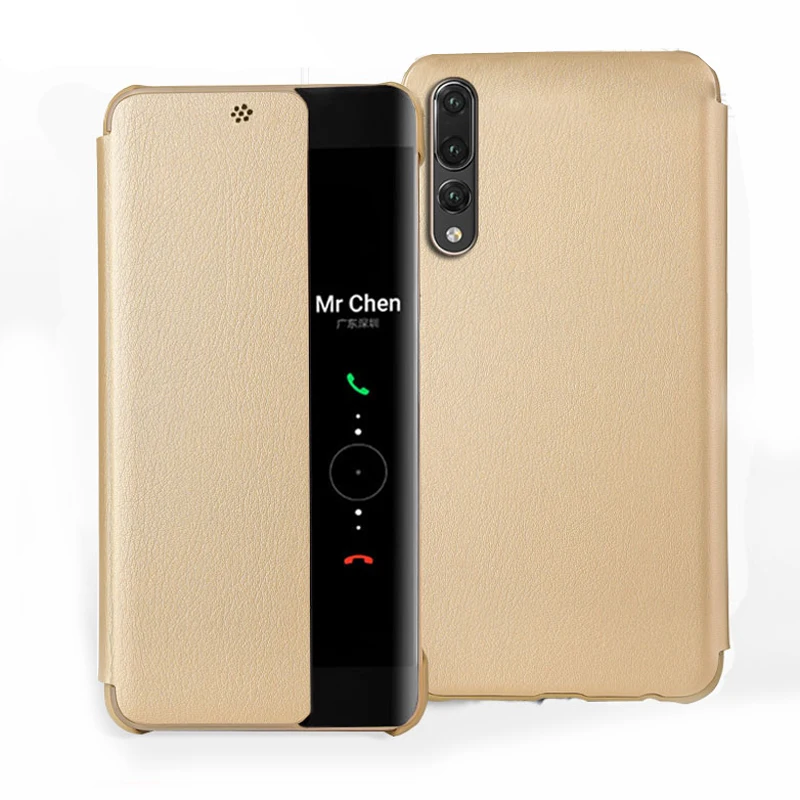Умный чехол для huawei P20 P 20 Pro флип умный с окошком просмотра телефона s mate 10 P10 Plus 9