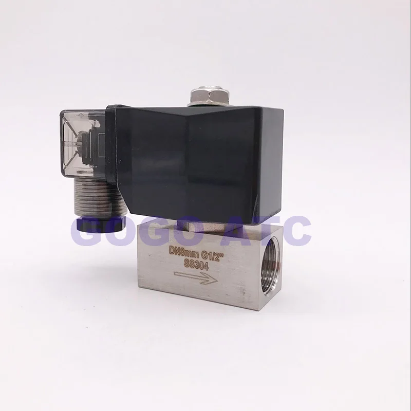 GOGO 12V 24VDC нормально закрытый сразу действующий Нержавеющая сталь Малый газ CE 2