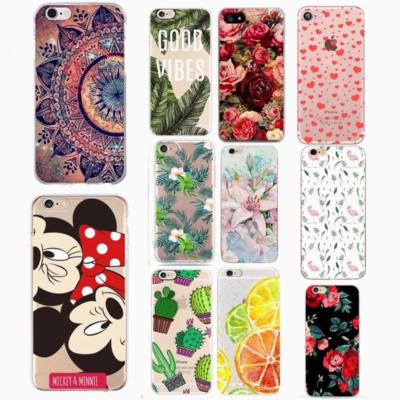 

Silicone Cover Flower Case For iPhone X XS 6 6S 7 8 Plus 5 5S SE Soft TPU Cover Phone Cases Back Shell For iPhone XS Back Capa