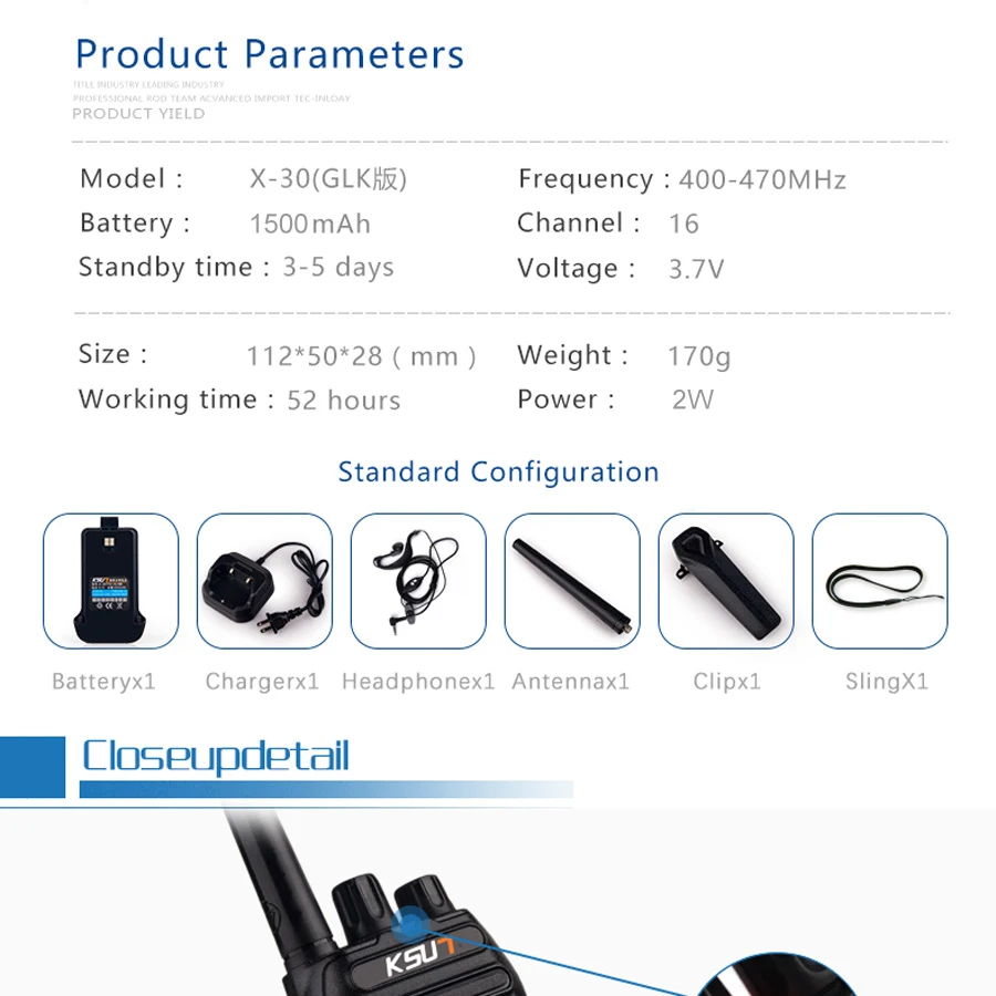 Дешевый усилитель KSUN KSX30-GLK UHF 400-470 МГц. Любительское радио двухдиапазонное мини двухстороннее радио Ham Walkie Talkie