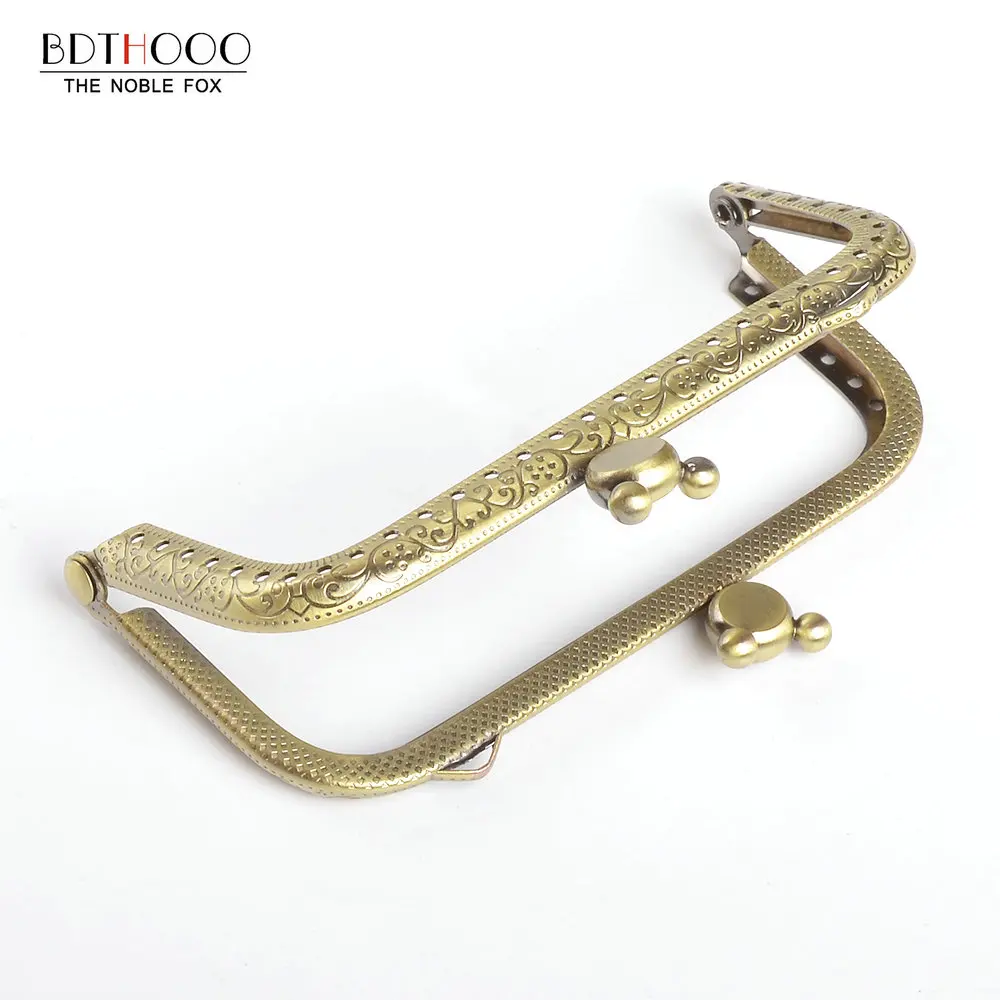 10pcs/ Lot 10.5cm Metal Purse Frame Handle for Clutch Bag Accessories Making Kiss Clasp Lock Antique Bronze Silver Bag Hardware