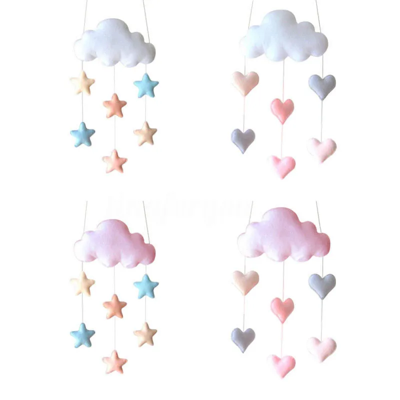 puseky Baby Crib Mobile Felt Baby Room Hanging Decoration Photography Props Baby Nursery Mobiles