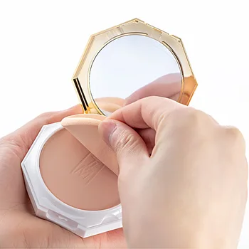

TLM 2 in 1 Double Layer Makeup Pores Cover Hide Blemish Face Pressed Powder Oil-control Lasting Base Concealer Powder Cosmetics