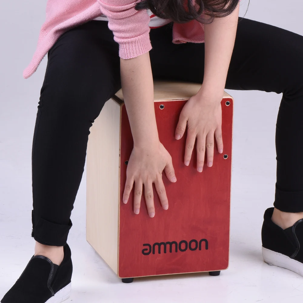 Ammoon деревянный ручной Барабаны cajon коробка Барабаны Для детей persussion инструмент древесины березы с регулируемым строки сумка для переноски