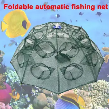 

Automatic Foldable Fishing Net Minnow Shrimp Cage Nylon Crab Fish Trap Network