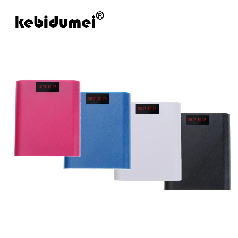 Kebidumei 4 вида цветов 4X18650 батарея DIY коробка 5V 1.5A заряд Power Bank чехол Комплект с