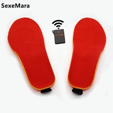 Обновленная версия с пультом дистанционного управления, электрическая стелька с подогревом, 1800 мА/ч, батарея, теплая зимняя подошва для улицы, теплая подошва, вставка для обуви