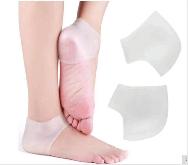 

Silica Gel Heel Protector Relieve Heel Pain And Crack Moisturizing Whitening Socks Orthotics Pedicure Foot Care / by DHL 500pair