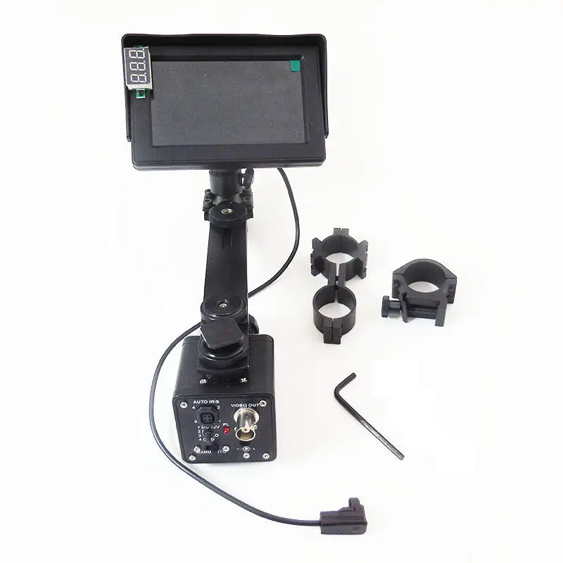 

Video Output Riflescope Add on Night Vision Scope Camera Device LCD Display with 850nm Flashlight for Outdoor