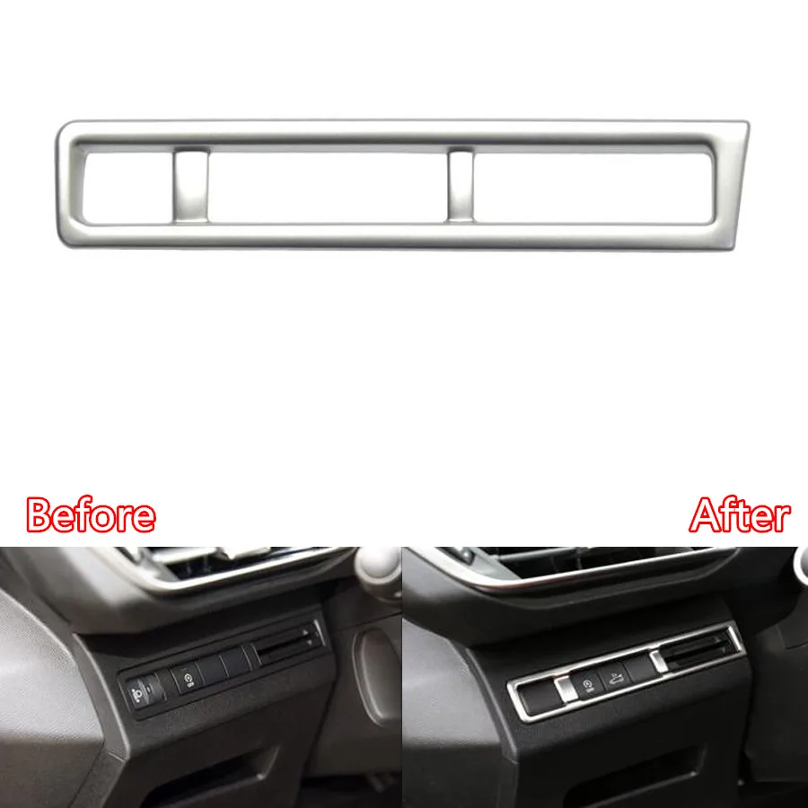 

YAQUICKA Car Interior Dashboard Left Headlight Switch Panel Frame Trim Cover Styling Accessories Fit For Peugeot 5008 2017 ABS