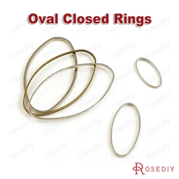 

(JM3059)40*20mm 30*15mm 25*10mm 16*8mm Imitation Rhodium /Antique Bronze Oval Brass Solid Closed Rings Diy Jewelry Findings