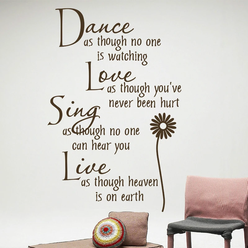 2018 Hot Sale Dance Love Sing Live Wall Quotes Wedding Decoration