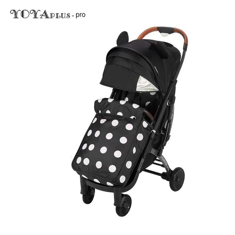 YOYAPLUS-pro One Hand Folding Baby Stroller With Footcover For Winter