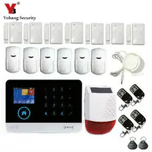 Yobang Security Wireless Home Security WIFI GPRS 3G Alarm System APP Control with Solar flash siren Kit