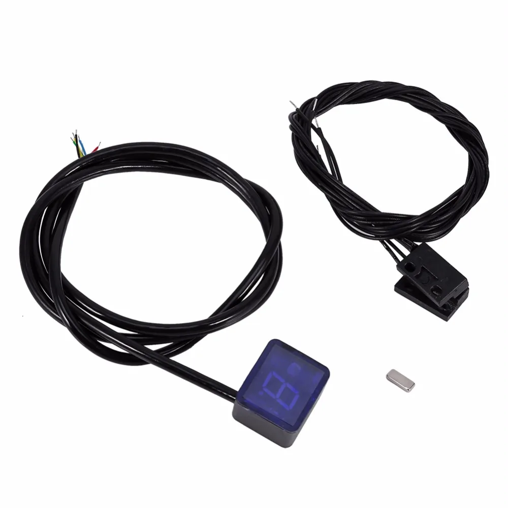 Bule color 1pcs Universal Digital Gear Indicator Motorcycle light Neutral Display Shift Lever Sensor Motorbike font