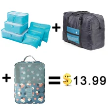 6 шт./компл. дорожные сумки Упаковка Кубики Органайзер складная сумка сумки плюс дорожные сумочки дорожные сумки пакет для мужчин и женщин багаж