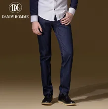 Dandy Homme 2015 High Quality 100% Cotton Autumn Men Fashion Mid Waisted Jersey Slim Leisure Young Man Long Pants Boy Jeans New