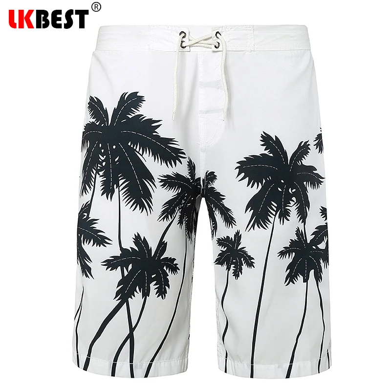 

LKBEST New long mens beach shorts thin quick drying men board shorts summer bermuda masculina men swimwear trunks plus size 2198