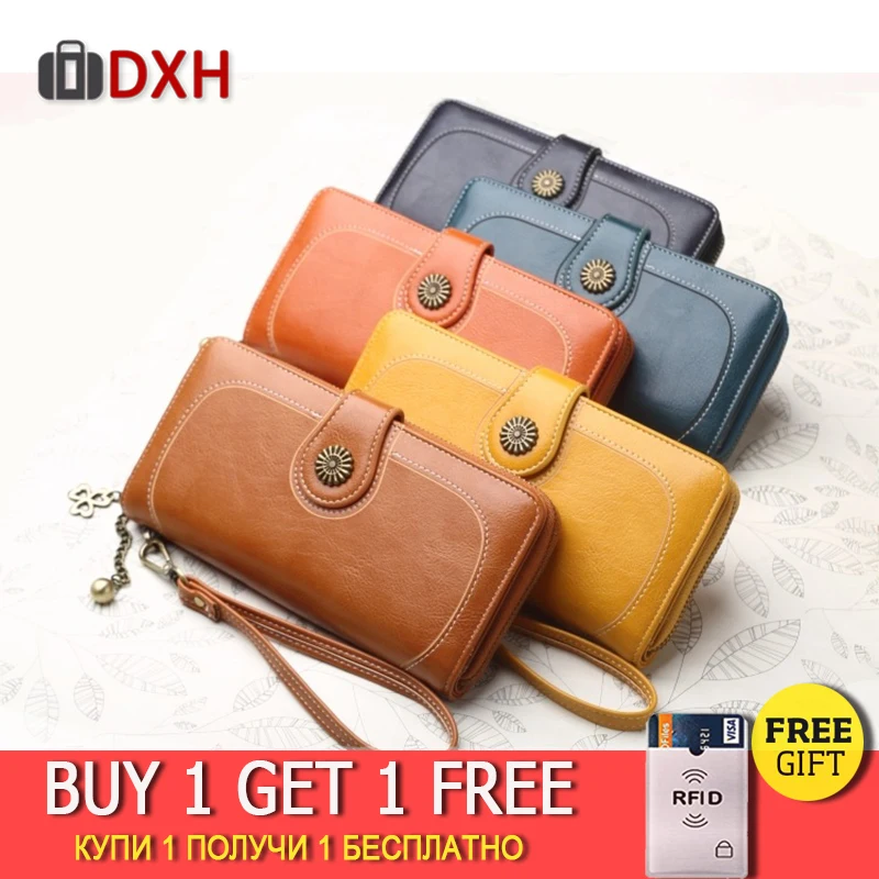 المرأة محفظة العلامة التجارية الفاخرة الهاتف الجلود سستة طويلة محافظ الإناث خمر محفظة نسائية للعملات المعدنية المال الائتمان بطاقة حامل حق...