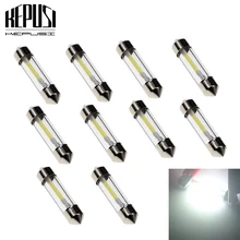 Buy 10Pcs C5W C10W LED Bulb Festoon Led Light 31mm 36mm 39mm 41mm Auto Dome Reading Lamp License Plate Lights Car Interior Bulb 12V Free Shipping