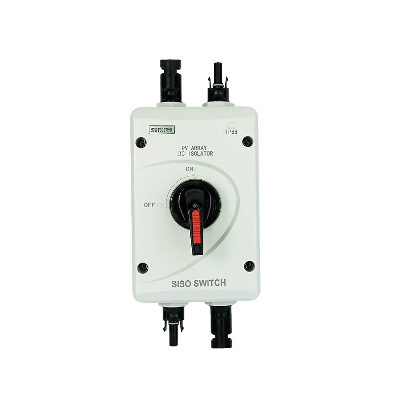 Solar System SISO 32A DC1000V PV DC Waterproof Isolating Switch Isolator Switch With MC4 Connector Solar System SISO 32A DC1000V PV DC Waterproof Isolating Switch Isolator Switch With MC4 Connector