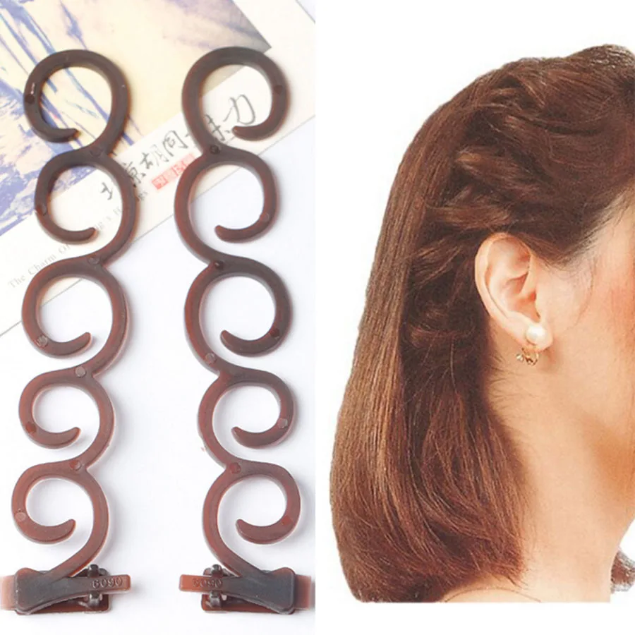 

Hot sale 1 Set Fashion Hair Braiding Tool Roller With Magic Hair Twist Styling Centipede Styling Braid Clip DIY Tools