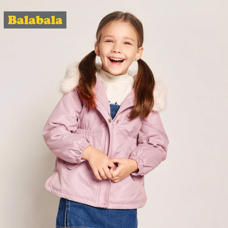 Куртка Balabala на флисовой подкладке для маленьких девочек куртка со съемной