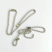 

2017 Promotional 12cm Most Popular Size 2.4mm Copper Nickel Plated Bead Ball Chain With Connector