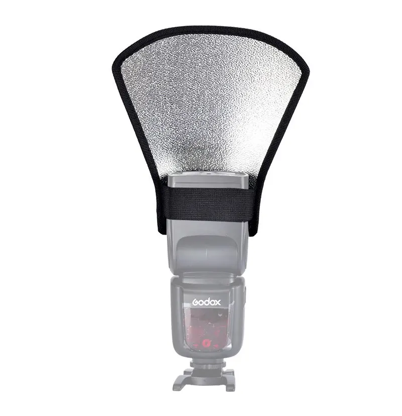 Universal Two-Side SilverWhite Camera Flash Diffuser Softbox Photo Flash Light Reflector (5)