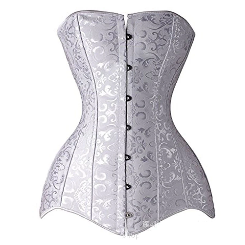 Sexy Overbust Corsets and Bustiers Steampunk Gothic Plus Size Waist Halloween Artificial Leathe Latex Lingerie 6XL SX069