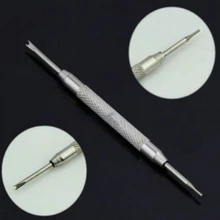 Двуглавый ушной Регулировочный инструмент для ремонта игл инструмент для снятия стола регулятор стальной ремень часы разгрузка и Режущий стол ремешок 2 шт