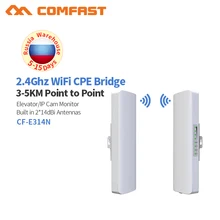 Açık yüksek güç hava koşullarına dayanıklı CPE/Wifi genişletici/erişim noktası/yönlendirici/2.4 GHz 300Mbps çift 14dbi anten WIFI yönlendirici köprü