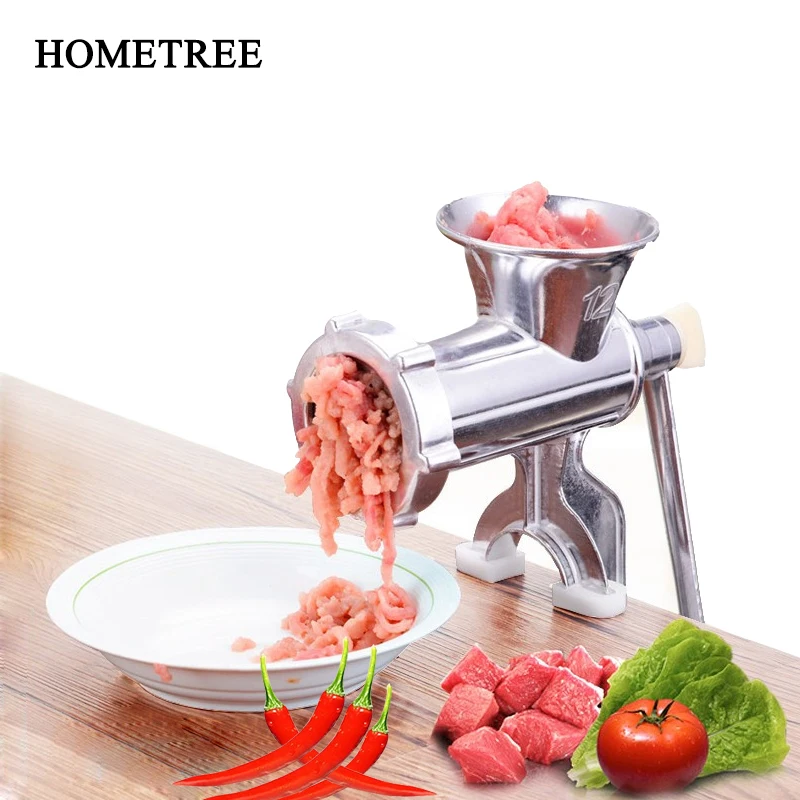  HOMETEE Manual Meat Grinder Household Meat Grinder Sausage Hot Dogs Multi-Function Vegetable Choppe - 32928195106
