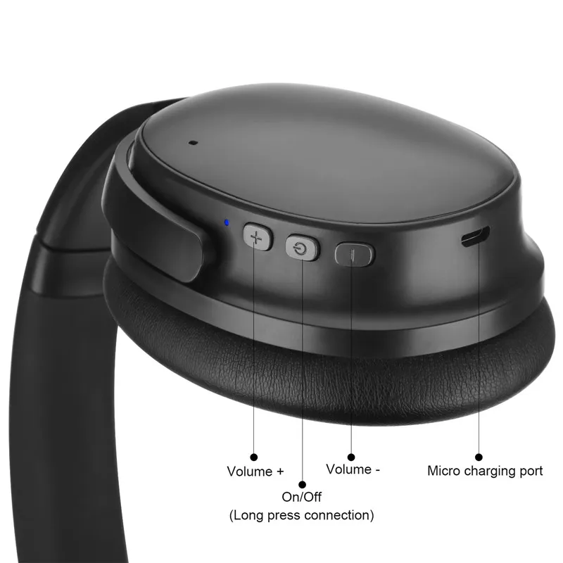 ANC Earphone Active Noise Cancelling Wireless Bluetooth V5.0+EDR Headphones Headset HiFi Stereo with Microphone for Smartphones (8)