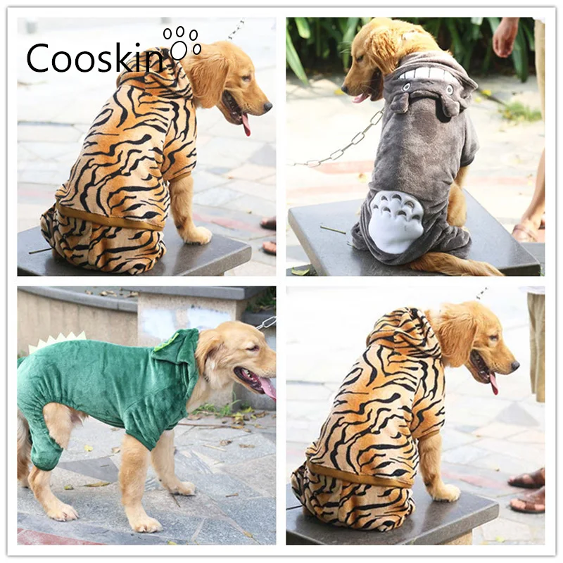 XXL 9XL Big dog clothes Golden Retriever dog hoodie Four legged Flannel