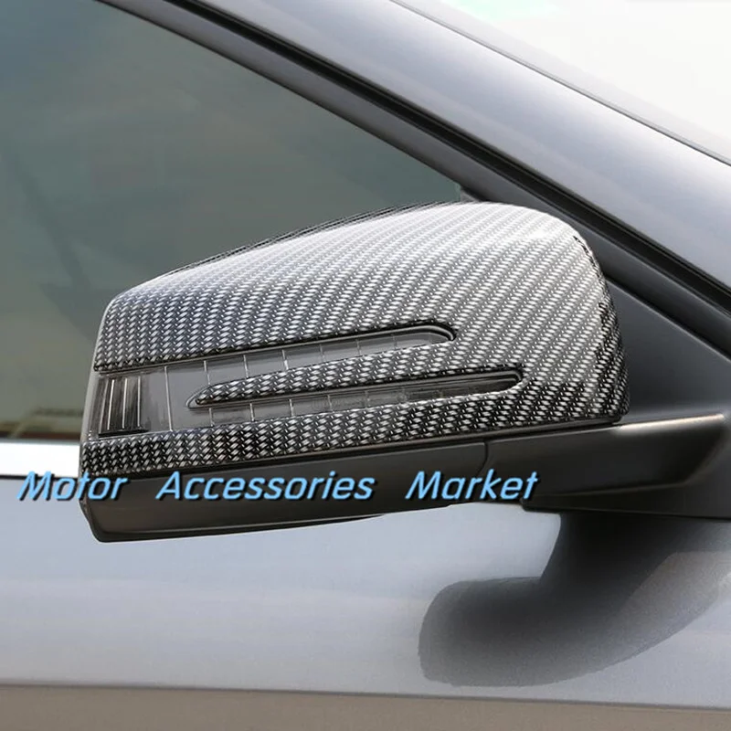 New Sport Style Carbon Fiber Print Rearview Mirror Cover For Mercedes-Benz A B E GLK CLA GLA Class | Автомобили и мотоциклы