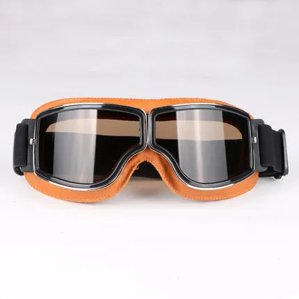 VOSS Последние Ретро Универсальные складные кожаные очки, винтажные мотоциклетные очки, солнцезащитные очки пилота - Цвет: 10