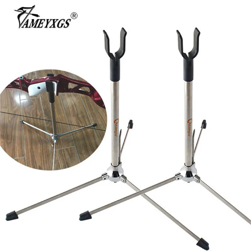 

1pc Archery Foldable Bow Stand Hunting Recurve Bow Longbow Holder Automatic Closure Tripod Bracket Rack For Shooting Accessories