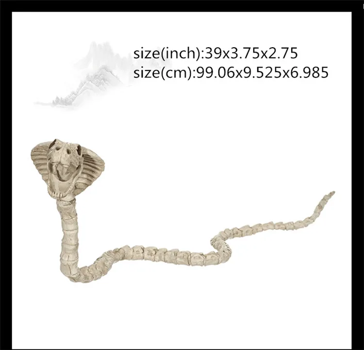 Скелет дракон собака животное пластиковый скелет животного кости ужас Хэллоуин реквизит животное ужас дом вечерние украшения - Цвет: snake1
