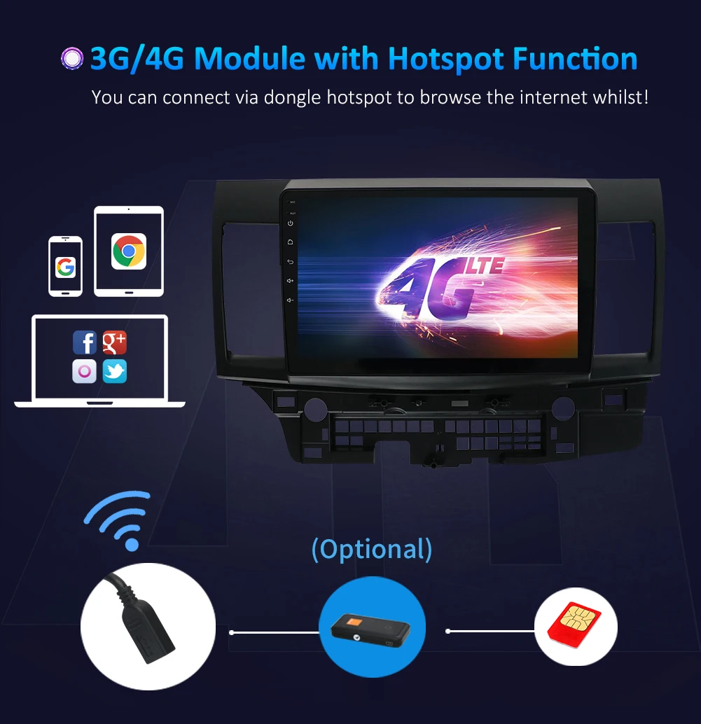 Clearance 2G/4G RAM Android 9.0 for Mitsubishi Lancer stereo multimedia head unit GPS Radio car radio gps player stereo gps 46